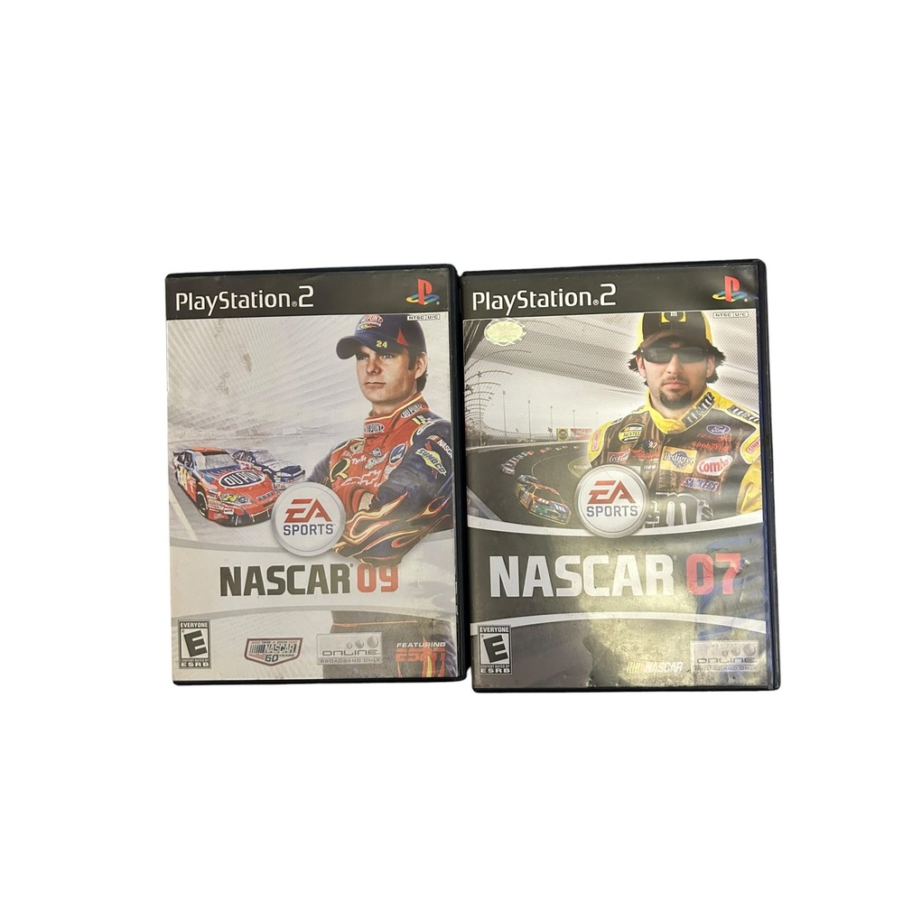 PS2 NASCAR Racing Game Lot (2 Titles) - NASCAR 07 & NASCAR 09 Sony PlayStation 2